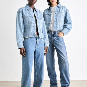 Diseñe su propio logotipo Chaqueta vaquera unisex de alta calidad Nuevo estilo Cantidad a granel Chaqueta vaquera unisex - Product Image 3