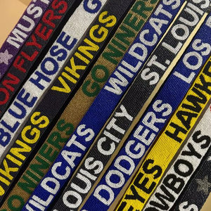 Beaded Bag Strap Beaded Purse <b>Game</b> Day Shoulder Strap Inches with Detachable Golden Hooks - Product Image 1