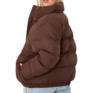 Chaquetas de Invierno con Cuello Alto para Mujer 2026, Chaquetas con Logotipo Personalizado, Chaqueta Corta Acolchada Gruesa y Cálida, Chaquetas Bomber para Mujer 2026 - Product Image 6
