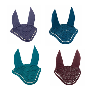 Logotipo privado Horse Fly Veil Transpirable Anti Mosquito Horse Ear Bonnet Protección Tela de malla con etiqueta OEM - Product Image 6