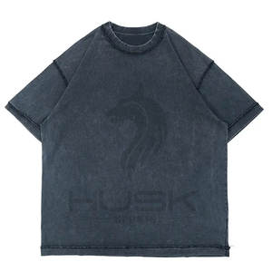 T-shirts personnalisés 100% coton T-shirt délavé vintage surdimensionné à épaules tombantes - Product Image 2