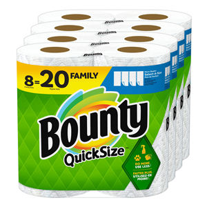 Toallas de papel Bounty de tamaño rápido, 12 rollos familiares = 30 rollos regulares - Product Image 2