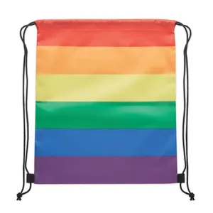 <b>Rainbow</b> BOW RPET Sustainable Merchandising Backpack Promotional Rain-Resistant and Eco-Friendly Promotional <b>Bag</b> - Product Image 3