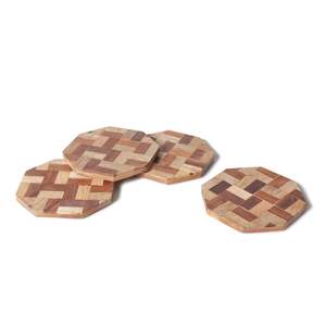 2024 Manufacturer Wooden <b>coaster</b> <b>Set</b> Custom Acacia square Black Round Wood Pallet <b>Coasters</b> at Star Crafts India - Product Image 6