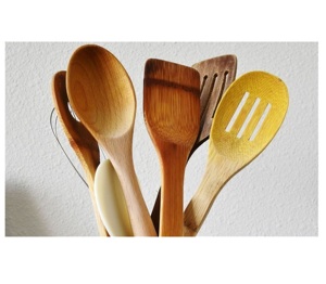 Ensemble de 2 couverts à salade en bois de luxe écologiques faits à la main pour la cuisine à domicile-Outils à salade et accessoires de cuisine - Product Image 1