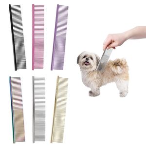 Herramientas de aseo para mascotas de acero inoxidable de lujo, peines para perros de varios colores para aplicación de gatos - Product Image 1