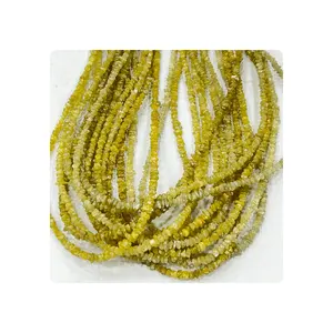 En vrac de haute qualité 15 pouces de qualité supérieure diamant jaune naturel forme non coupée perles prix de gros