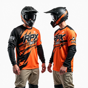 Maillot de course de motocross personnalisé pour homme, impression numérique, respirant, coupe-vent, séchage rapide, manches longues, vêtements de course de moto, vêtements de course automobile - Product Image 1