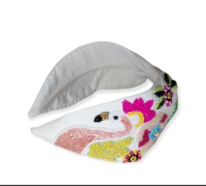 Custom Handmade Hairbands Hand Embroidered <b>Fabric</b> <b>Headbands</b> with Soft Cushioned Fit Easy to Wear All Beaded Accessory - Product Image 3