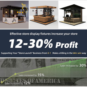 Thiết Kế Mới Dịch Vụ Trung Tâm Mua Sắm Cà Phê Tùy Chỉnh Thiết Kế Cửa Hàng Trà Bong Bóng <span class=keywords><strong>Kiosk</strong></span> Cho Sữa Nước Trái Cây Phục Vụ - Product Image 5