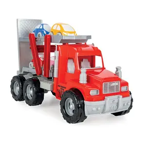 Mak Transport truk dengan dalam empat mobil mainan konstruksi petualangan kualitas tinggi mobil plastik Set bermain luar ruangan mainan dalam ruangan untuk anak-anak