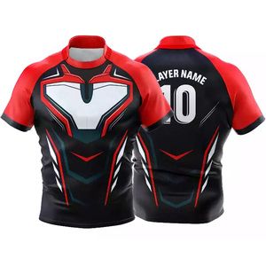 Vente en gros de maillots de <span class=keywords><strong>rugby</strong></span> personnalisés pour hommes, manches courtes, chemises anciennes classiques, <span class=keywords><strong>style</strong></span> uniforme avec technique de sublimation, ensemble à bas prix - Product Image 4