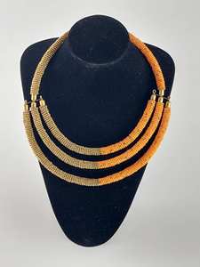 Collier africain en perles brodées, bijoux africains pour femmes, collier africain pour femmes - Collier tendance - Bijoux en perles - Product Image 4