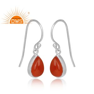 Pendientes Colgantes de Plata de Ley con Calcedonia Natural, Fabricante de Joyería Personalizada - Product Image 3