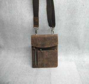 Crazy Horse Leather Crossbody Messenger Sling Shoulder <b>Mobile</b> <b>Phone</b> Bags Purse Cover Bulk <b>Large</b> Sale Exporter India Unisex 2026 - Product Image 3