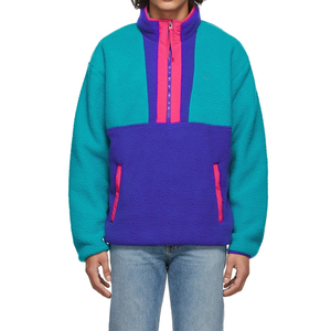 Fournisseur de premier plan, veste polaire d'hiver chaude, pull à demi-zip, veste à blocs de couleur pour hommes, vêtements de haute qualité - Product Image 3