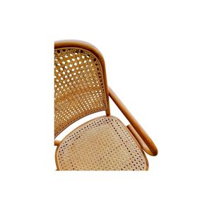 Silla de Comedor de Madera Maciza de Teca y Ratán, con Brazos, Diseño Moderno y Minimalista, para Comedores, Hoteles y Restaurantes - Product Image 4