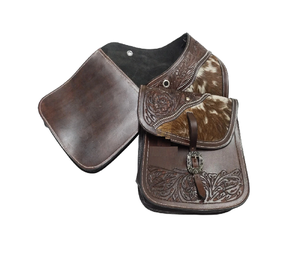 Sacs de selle de saut équestre en cuir véritable de haute qualité usinés à la main vêtements d'équitation occidentale pour chevaux - Product Image 2