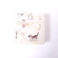 Kosaido Iyashi Neko First Snow Design, ensemble de cônes d'encens aromatiques parfumés au bois de santal japonais, Kyoto, Japon, avec plateau à encens inclus
