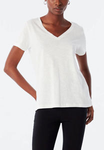 High Quality Women's <b>Summer</b> Streetwear Short Sleeve <b>T</b>-<b>Shirt</b> Eco-Friendly Deep V-Neck Casual Style - Product Image 3
