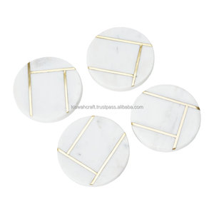 Posavasos de té de madera y mármol clásico hecho a mano para decoraciones de mesa posavasos de café esteras y almohadillas - Product Image 5