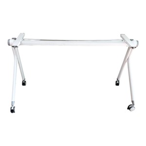 Minimally Designed <b>Foldable</b> Office Furniture <b>Table</b> <b>Legs</b> with Wheels - Product Image 3