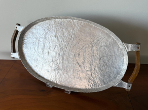 Nhôm sáng bóng đánh bóng cá Platter thanh lịch trang trí phục vụ khay phong cách hải sản món ăn kim loại độc đáo Bộ đồ ăn hiện đại ăn uống - Product Image 2