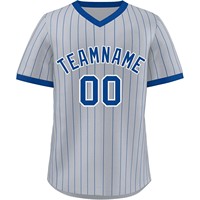 Maillot de baseball imprimé par transfert thermique en gros, en polyester anti-humidité, col en V, pull personnalisable, couleur sur mesure