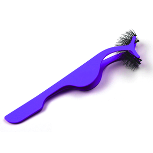 Pince à épiler applicateur de cils de beauté pince à épiler applicateur de faux cils enduits de couleur noire et rose pour la beauté avec logo personnalisé - Product Image 2