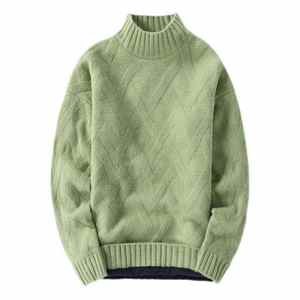 Jersey ajustado de punto con estilo para hombre, suéter con cuello redondo, tejido transpirable ecológico, cálido, cómodo, moda moderna, ropa de otoño - Product Image 1