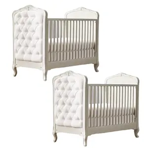 Premium katı ahşap bebek yatağı bebek karyolası yatak avrupa tasarım mobilya bebek kutusu çocuklar için yatak odası toptan fiyat