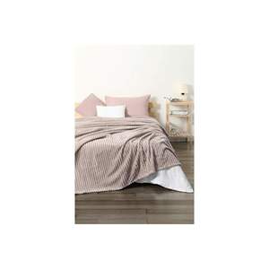 100% Polyester Ribbed Striped 200x220 <b>Double</b>-Sided <b>Bed</b> Blanket Comfortable <b>Double</b> Size with Stylish Design - Product Image 2