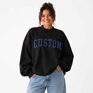 Wholesale Bulk <b>Baggy</b> Mockneck Embroidered Pullover <b>Jumper</b> <b>Women</b> Premium Fleece Cotton Oversized Comfort Mock Neck Sweatshirt - Product Image 1