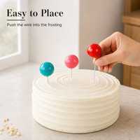 Boules de décoration de gâteau en mousse décorations de gâteau pour fournitures de fête d'anniversaire vert rose noir Faux gâteau Balls