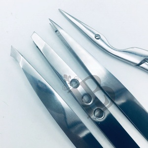 Pince à épiler de luxe pour sourcils en acier inoxydable, ciseaux à ongles à ressort, logo personnalisé gratuit, pince à épiler droite, emballage personnalisé, vison - Product Image 6