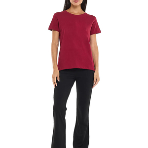 เสื้อยืดคอกลมสำหรับผู้หญิงเสื้อยืดลำลองเป็นมิตรต่อสิ่งแวดล้อมพิมพ์โลโก้ได้ตามต้องการฤดูร้อน - Product Image 2