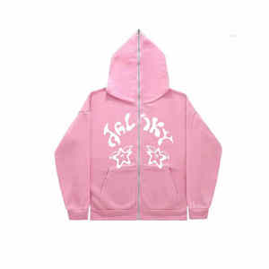 Alta calidad Nuevo estilo Desgastado Cara completa Cremallera Sudaderas con capucha Fabricación superior Puff Impresión Cara completa Pasamontañas Cremallera Sudadera con capucha - Product Image 3