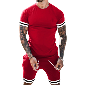 Chándal de verano personalizado OEM al por mayor ropa informal y cómoda media manga 100% algodón chándal de verano para hombres - Product Image 1