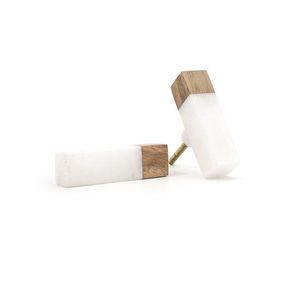 Boutons en bois de marbre pour armoires de salle de bain, texture naturelle élégante, idéal pour les thèmes de décoration intérieure raffinés - Product Image 3