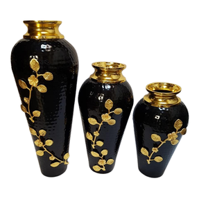 Best Classic <b>Black</b> Metal Decoration Designer Modern Table Decorating Unique Modern Beaded Wholesale <b>Flower</b> <b>Vase</b> - Product Image 2