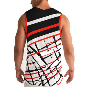 Camiseta sin Mangas para Hombre, Ajustada, de Spandex/Poliéster, con Logotipo Personalizado, Diseño a Cuadros, Cuello Redondo, Transpirable, de Punto, Talla Grande - Product Image 5
