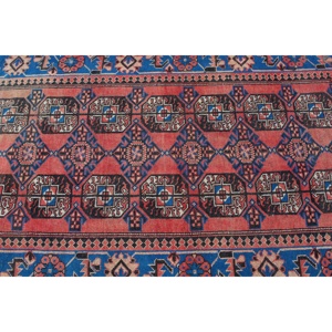 Turkish Rug, <b>Runner</b> 3.2x9.3 ft Vintage Rug, <b>Red</b> Solid Wool Rug - Product Image 4
