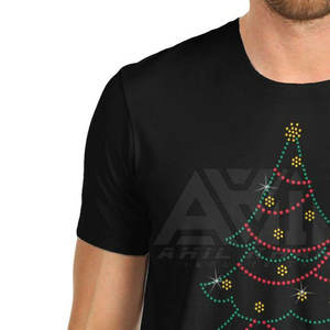 Servicio OEM, Camisetas Ligeras de Poliéster/Algodón Transpirables de Secado Rápido para Hombre con Pedrería, Venta al por Mayor - Product Image 6