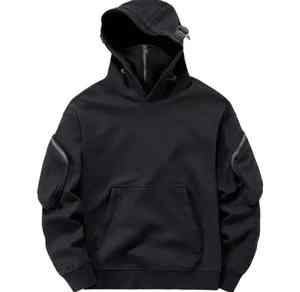 Sudadera con capucha extragrande con interior cálido, costuras suaves y construcción acogedora, perfecta para ropa urbana y para usar en capas en invierno. - Product Image 1