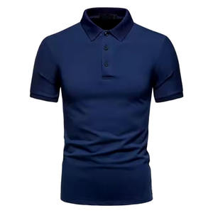 2025 nueva moda patrón sólido para hombre para Polo transpirable de punto ropa informal de manga corta antiarrugas hecho en Pakistán - Product Image 2