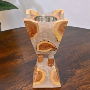 Quemador de incienso bakhoor de madera de resina diseño hecho a mano perfecto para regalar rituales de oración de meditación yoga e interiores de casas de lujo - Product Image 2