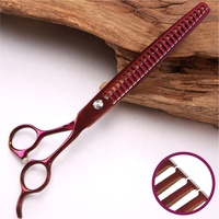 Professionnel 8 "pouces titane enduit violet chien toilettage Chunkers amincissement cisailles ciseaux