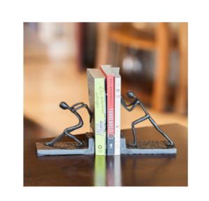 Superior Quality Indian Metal <b>Art</b> Desktop Bookends Exclusive Design Home Office Bookshelf <b>Storage</b> Holder - Product Image 2