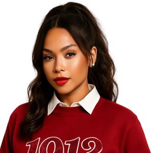 <b>Maroon</b> 1913 DST Chenille Crewneck Sweatshirt Premium Fleece Sorority Apparel Greek Delta Clothing Warm Winter <b>Top</b> - Product Image 2