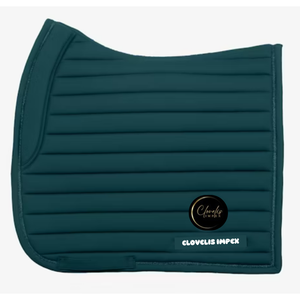 Tapis de selle de dressage Precision Fit en polaire, polyester et coton, respirant, pour la protection du cheval, compétition et entraînement - Product Image 1